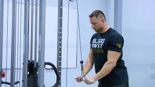 Triceps Press Push Down Bar Home Gym Pull Down Câble Machine