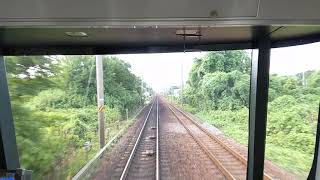 2021-08-04名鉄快速特急JR豊橋駅17:02発～東岡崎駅先頭車窓JR飯田線供用区間あり210804 170220 sh1