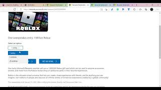 Roblox 1 million robux lottery screenshot 1