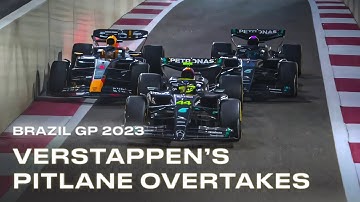 Max VERSTAPPEN overtakes in pit lane