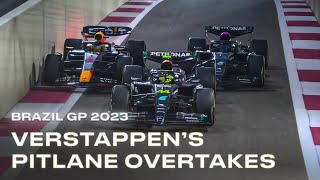 Max VERSTAPPEN overtakes in pit lane