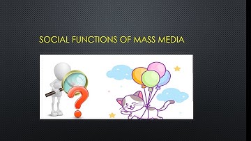 Social Functions of mass media. Mass media function by Merton and Lazarsfeld