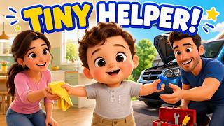 Tiny Helper Baby Song 🧽 Dishes, Vacuum & Daddy’s Car screenshot 5