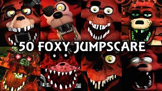 50 FOXY JUMPSCARES! | FNAF & Fangame Resimi