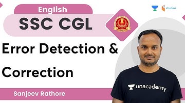 Error Detection & Correction | English | SSC CGL | By Sanjeev Rathore Sir | wifistudy studios