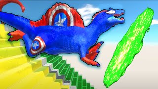 Dinosaur and Heisei Godzilla Oasis In Jurassic World Evolution 2 - Animal Revolt Battle Simulator
