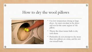 washing wool pillow