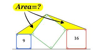 Find the Areas of Two Triangles Using Three Squares | A Clever Geometry Puzzle