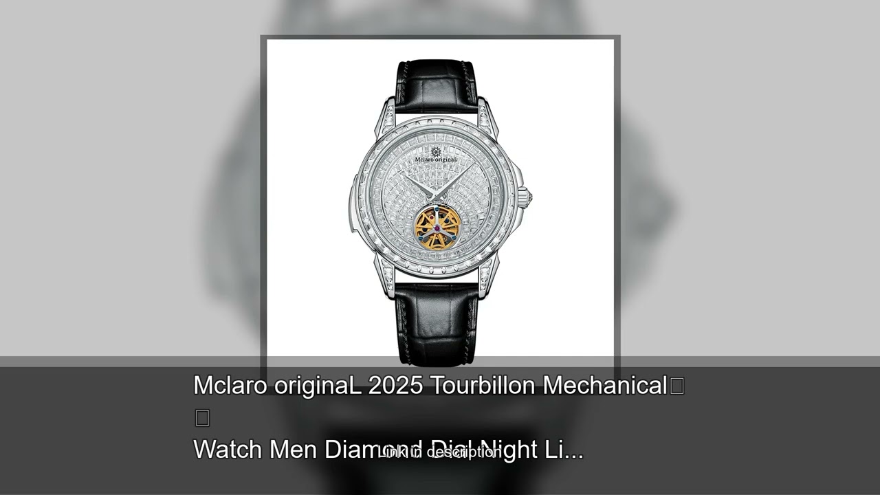 Mclaro originaL 2025 Tourbillon Mechanical Watch Men Diamond Dial Night Light Waterproof TOP-Lu