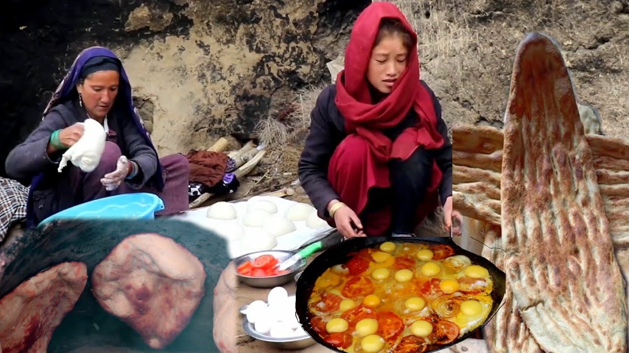 Winter Cave Life | Traditional Afghan Cooking in the Mountains