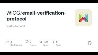 GitHub - WICG/email-verification-protocol: verified autofill
