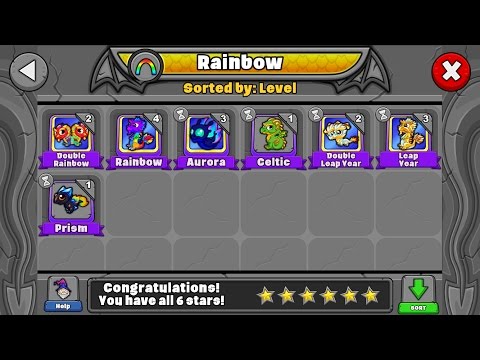 How to breed all the Rainbow dragons in Dragonvale!