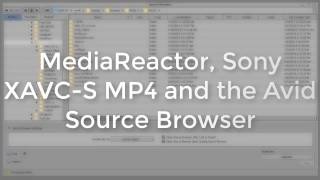 MediaReactor for Sony MP4 XAVC-S in the Avid source browser