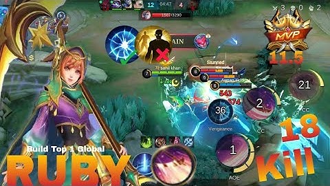 18 Kills!! Legendary Ruby Offlane  Monster EXP Laner!! – Build Top 1 Global Ruby ~ MLBB