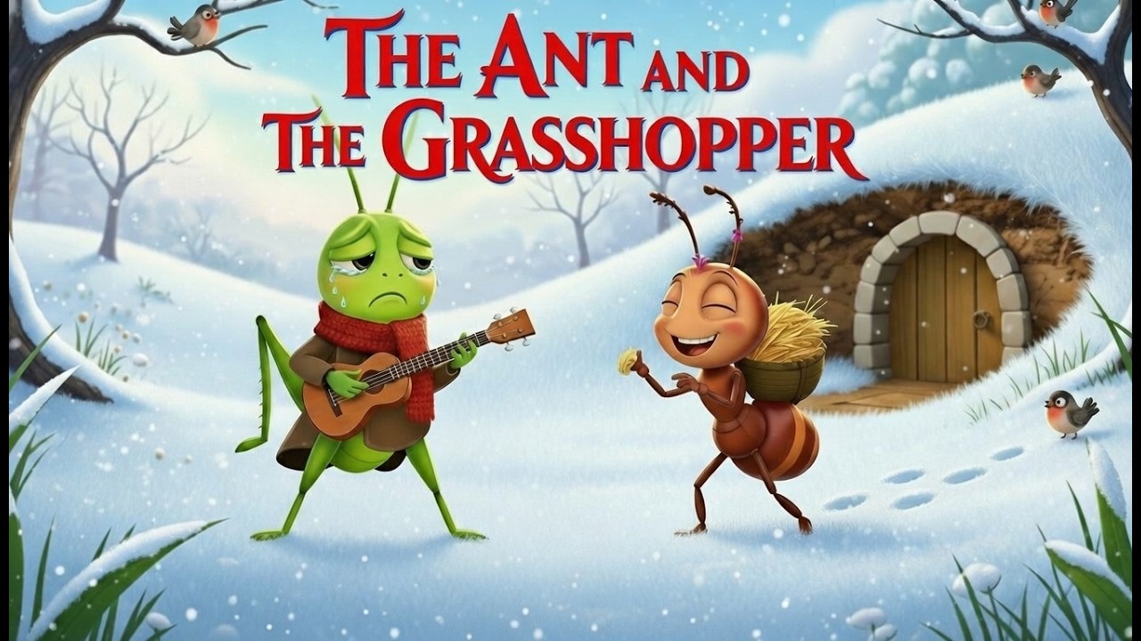 The Ant and The Grasshopper |Moral Stories for Kids|3D Animation Stories