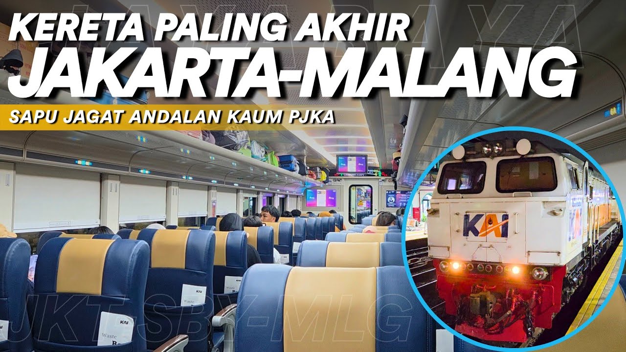 KERETA PALING MALAM FULL PENUMPANG‼️Naik KA JAYABAYA Kereta Nyaman Jakarta Surabaya Malang
