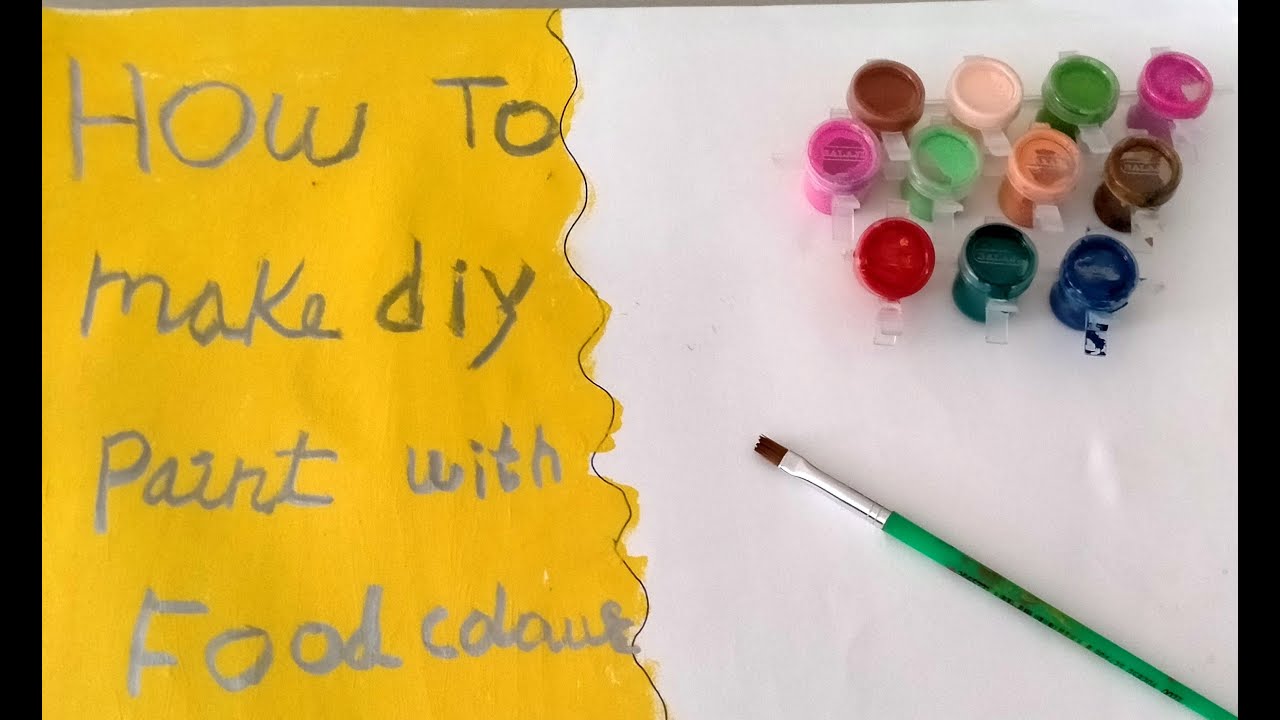 How to make diy paint from food colour/Make colour at home/Child Friendly Water Colour