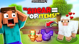 Minecraft But Shearing Sheep Gives OP Items?! 😱 (No Mods)