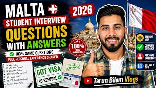 Malta Student Interview Questions & Answers 2026 | Shared Personal Experience | Tarun Bilam Vlogs