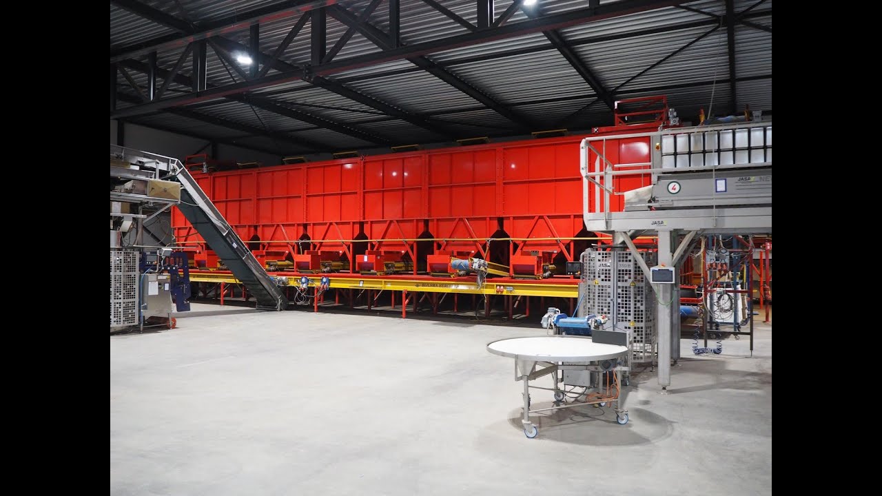 668-253: Bijlsma Hercules potato sorting table with infeed to bunker installation