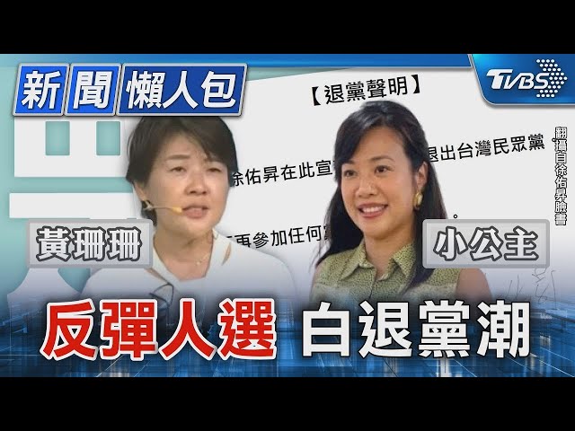 反彈人選 白營退黨潮｜TVBS新聞