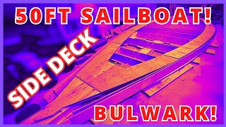 Scarf glue-up, side decks and magnificent trees! - DIY 50ft Sailboat - ep75 Project SeaCamel