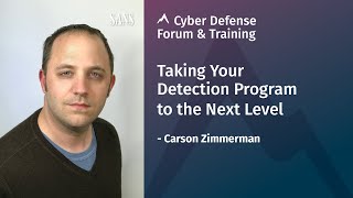taking your detection program to the next level | sans cyber defense forum 2020