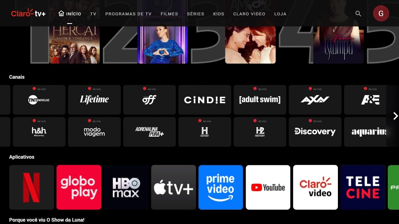 Claro TV+ Vale a Pena? Testes - Plano Anual com Streaming HBO, AppleTV, Globoplay e Netflix