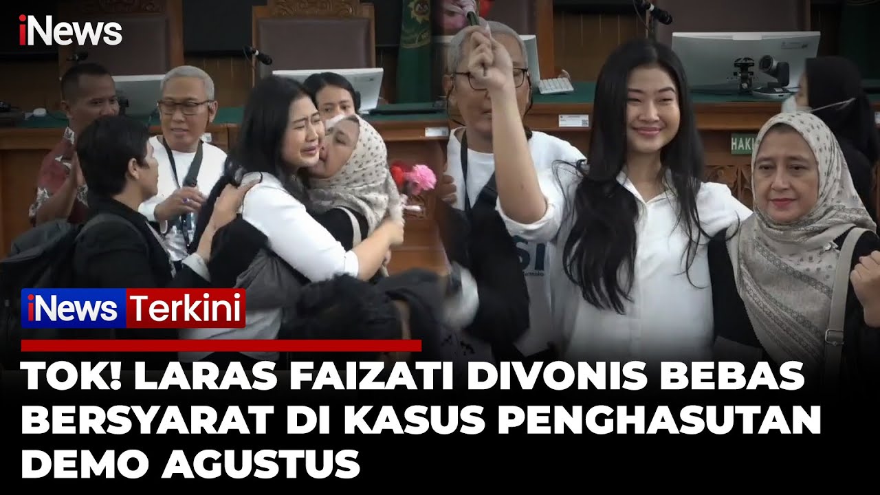 Divonis Bebas Bersyarat, Tangis Laras Faizati Pecah di Sidang Kasus  Penghasutan Demo Agustus