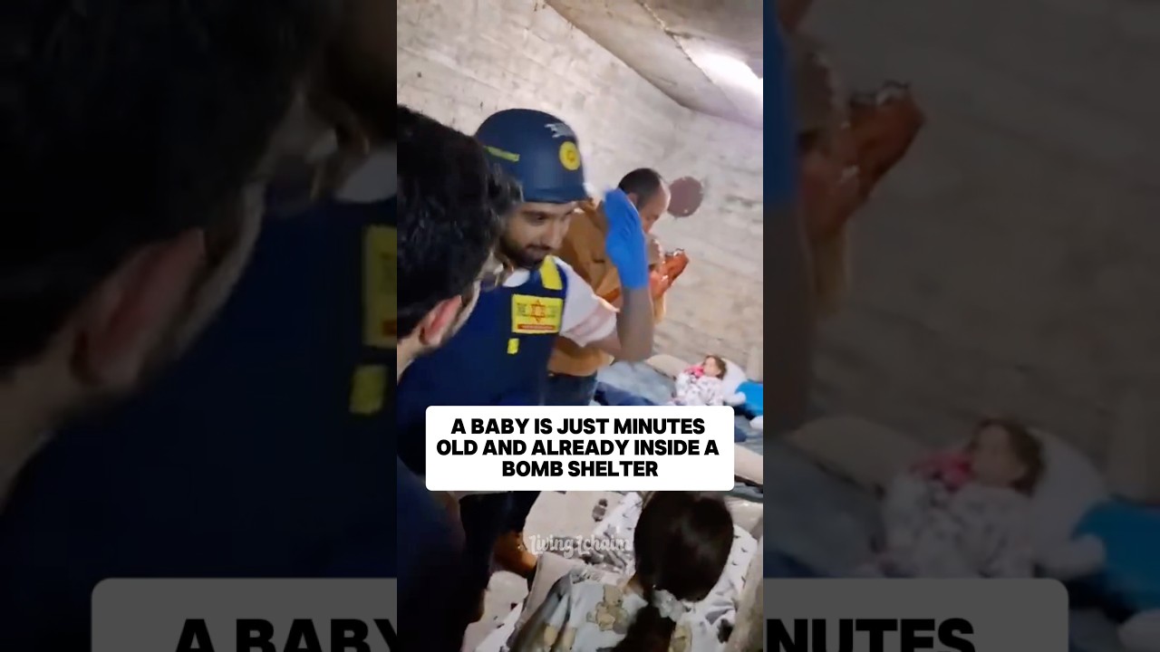 A baby’s first moments in the world happened inside a bomb shelter 💙