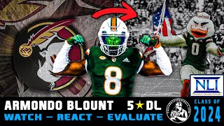 5⭐ DL: Armondo Blount | Highlight Review | #WRE24 #MiamiCommit