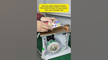 Toy box with hanger labeling on yuezhou box labeling machine #labelingmachine #factory #box #agent