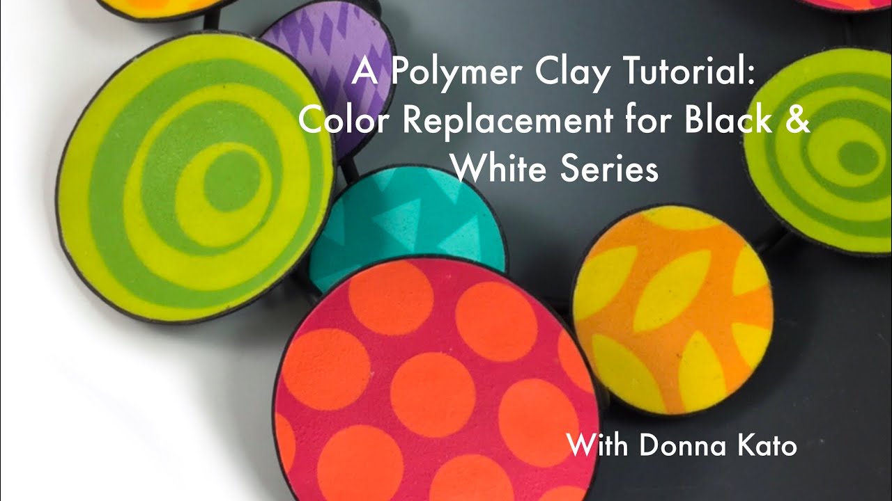 Black and White Series COLOR REPLACEMENT (in color!) in Polymer Clay 