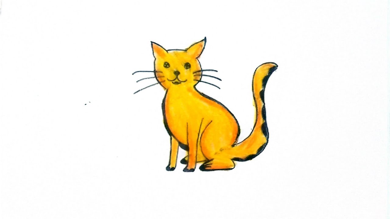 How to Draw a Cat Drawing/step by step🐈 cat Drawing easy