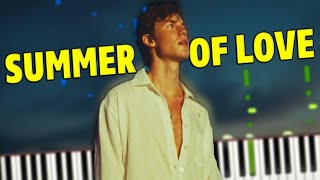 SHAWN MENDES, TAINY - Summer Of Love Piano Cover (Sheet Music + midi) Synthesia Tutorial