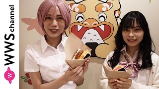 コスプレイヤー・東口優希、池袋でポークたまごおにぎりカフェを突撃！女子高生アンバサダー・一條麗と食レポ対決！