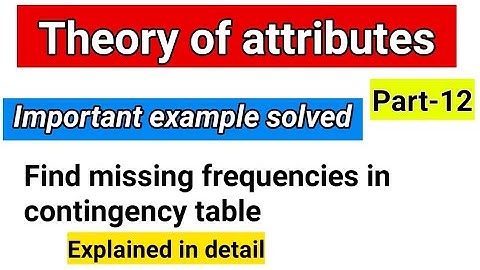 Attributes | attributes | attributes statistics | association of attributes | contingency table