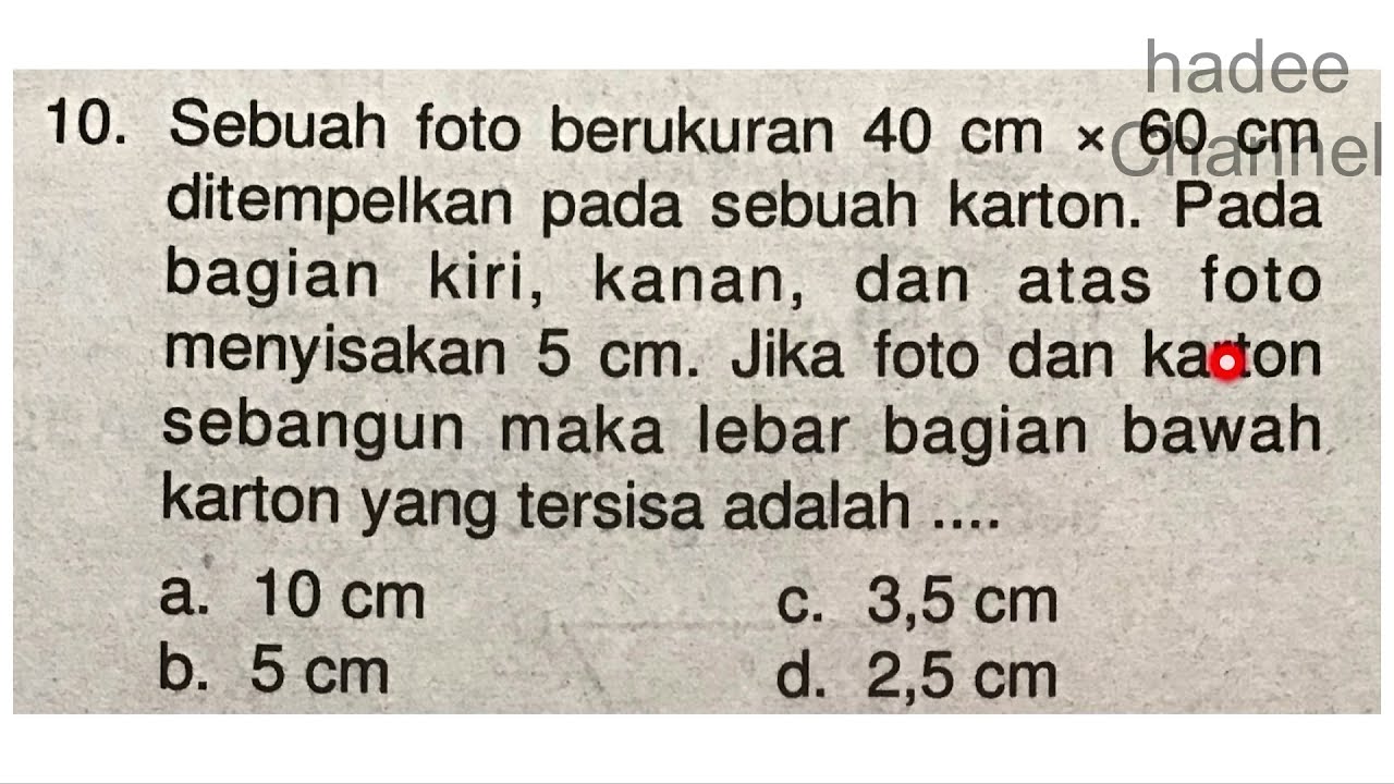 Sebuah Foto Berukuran 40 X 60 Cm Ditempelkan Pada Sebuah Karton Pada sebuah-foto-berukuran-40-x-60-cm-ditempelkan-pada-sebuah-karton-pada
