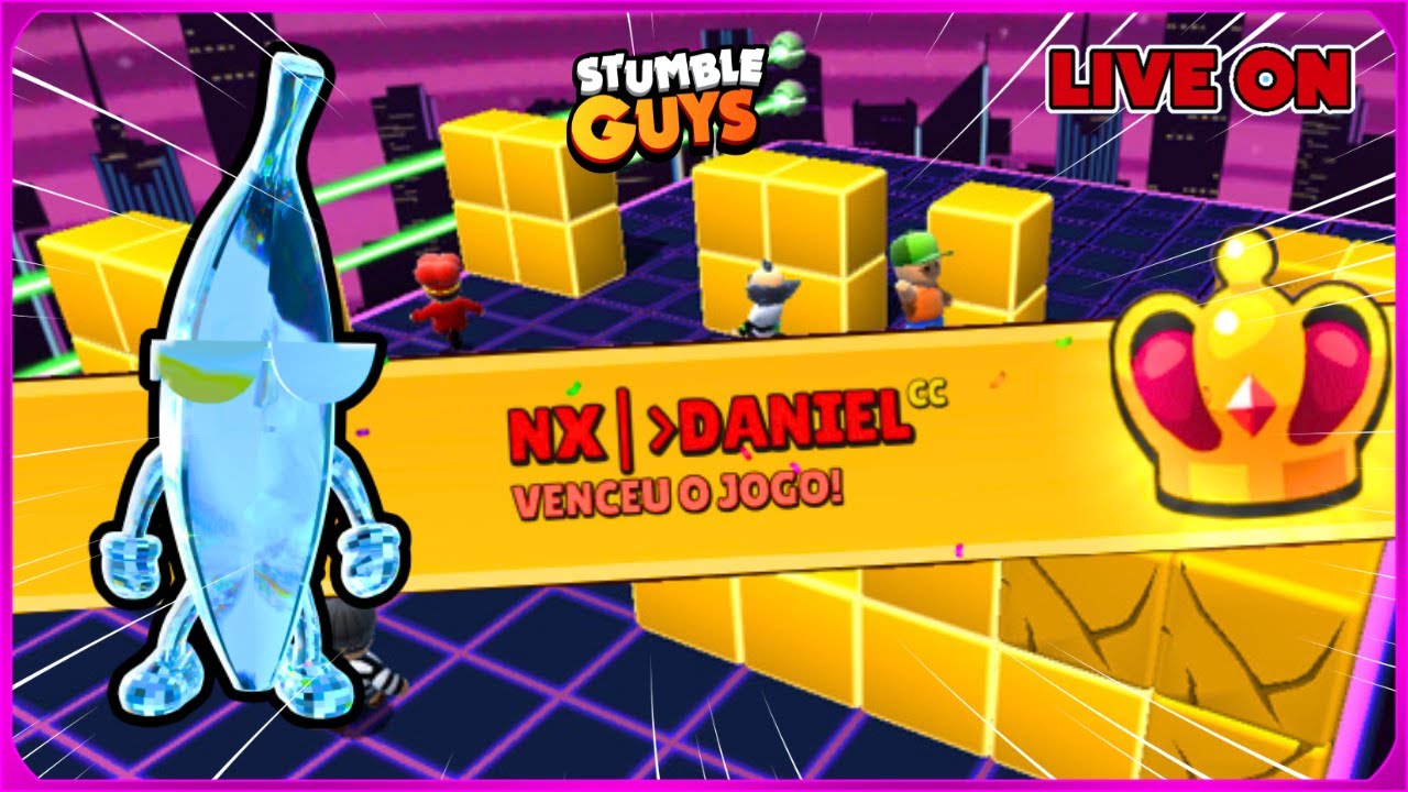 STUMBLE GUYS AO VIVO AGORA JOGANDO COM INSCRITOS ‹ Daniel Play TV › 