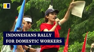 Indonesian women call for protection of domestic workers’ rights on International Women’s Day