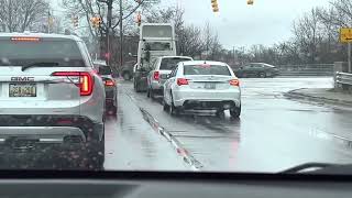 Driving into Kalamazoo Michigan