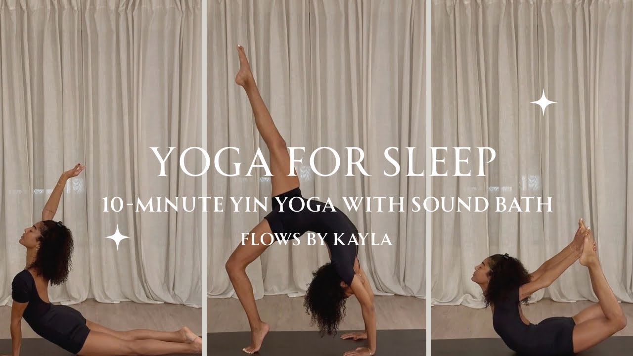 10-Minute Nighttime Yin Yoga for Deep Sleep | Bedtime Yoga & Sound Healing 