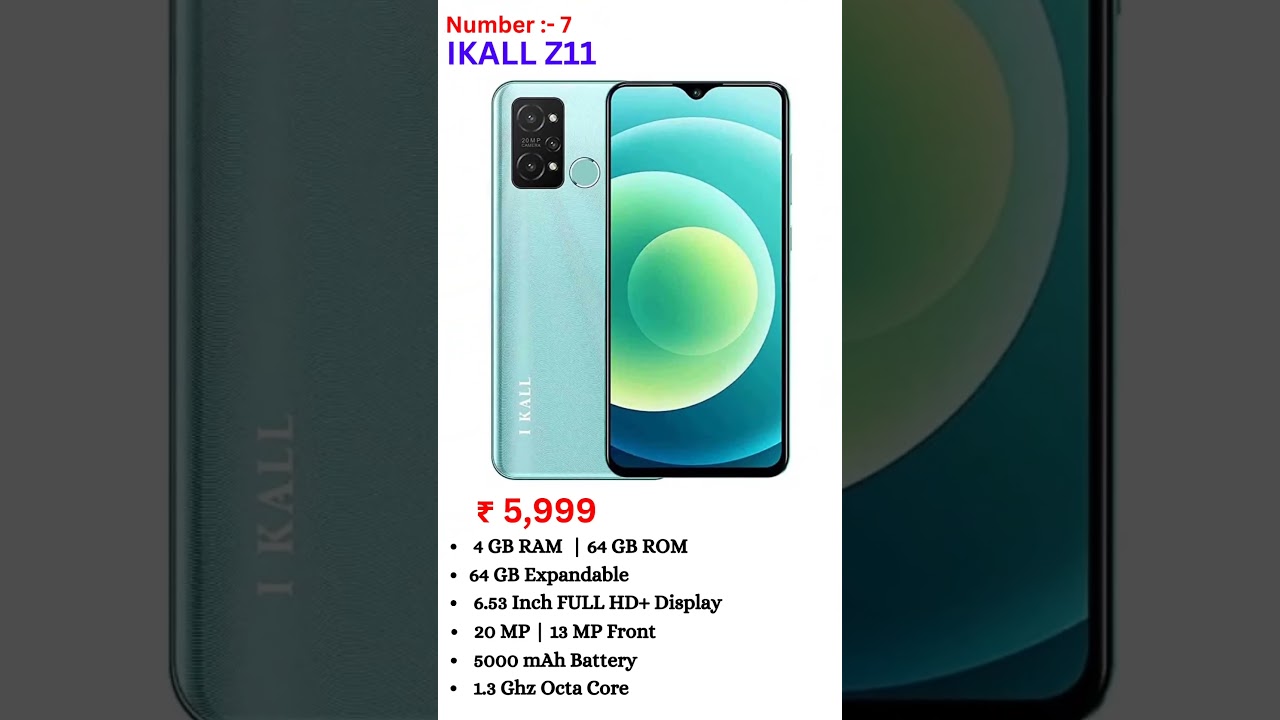 10 Best Budget Smartphones Under 6K |  