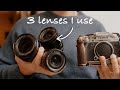 The 3 FUJIFILM Lenses that I use as a Pro Photographer