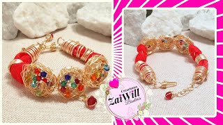 📢 Pulseras con Alambre y Cristales | Facil de Hacer