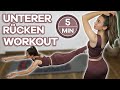 5 MIN Unterer Rücken Workout für Zuhause | Gegen Rückenschmerzen, schlechte Haltung und Verkürzung!