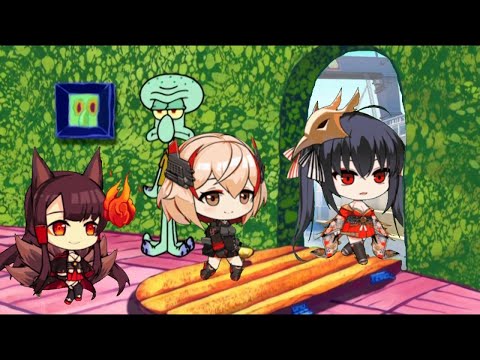 Squidward kicks all the Azur Lane Yanderes out of his house