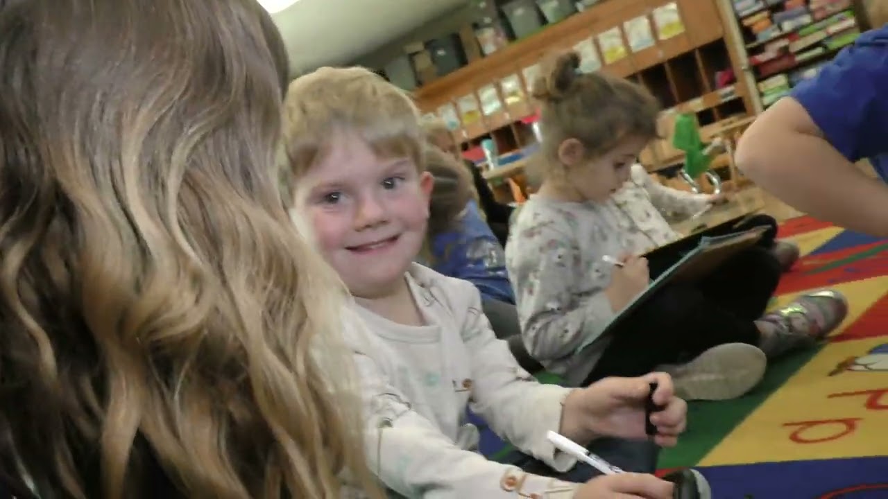 Video preview image of students working with new teachers at Bloomfield CSD; click to visit the ParentSquare post with the video