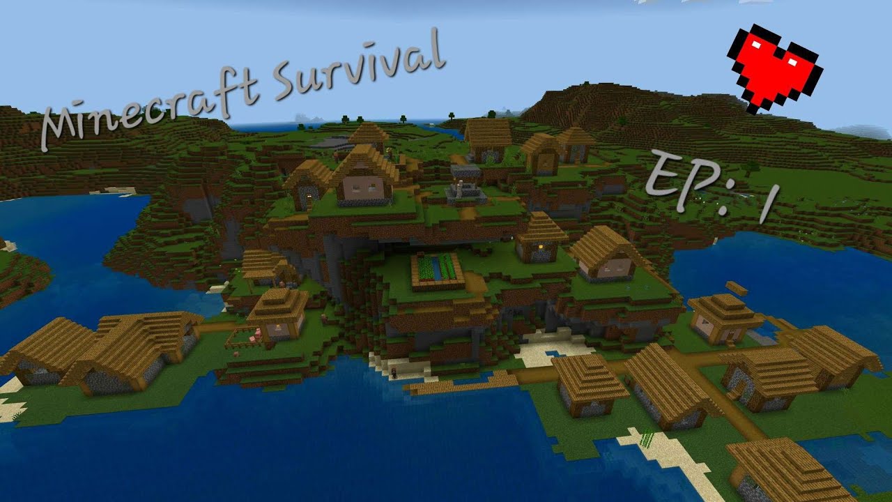 Minecraft Survival (EP 1) Just Getting The Basic Stuff Done - YouTube