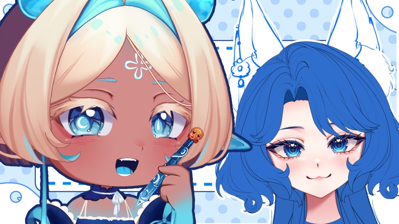 【ARTE】 Desenhando um modelo vtuber!